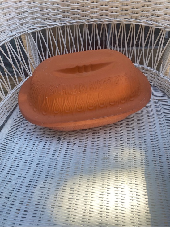 Schlemmer Topf Other - Terracotta Schlemmer Topf Clay Baker - Rust Orange